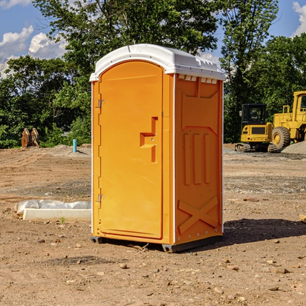 how often are the portable toilets cleaned and serviced during a rental period in Stedman